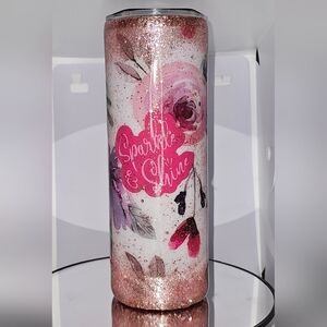 HANDMADE "SPARKLE & SHINE" TUMBLER!! 🩷❤️